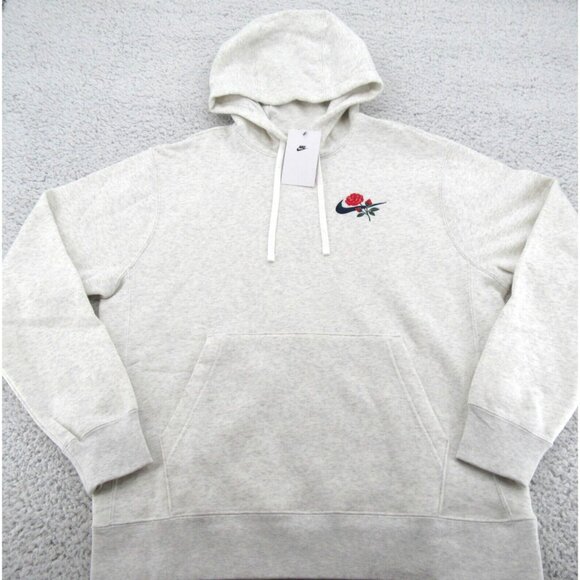 Nike Sportswear Club Fleece Hoodie Mens Size Medium Birch Heather NEW - Picture 3 of 10